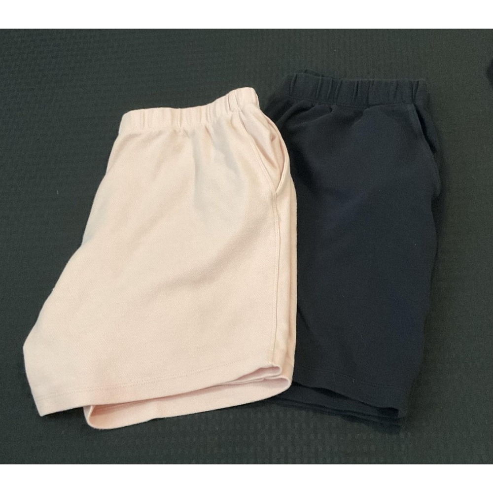 Lands' End Shorts Womens Large 14-16 Multicolor French Terry Elastic Waist Lot 2